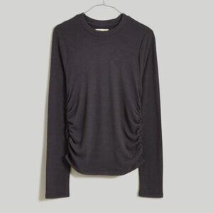 Madewell Plus Brushed Jersey Ruched Long-Sleeve Tee